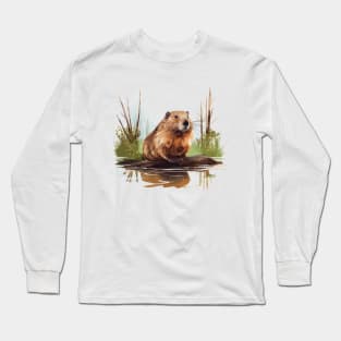 I Love Beaver Long Sleeve T-Shirt